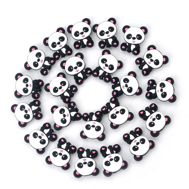 Panda Silicone Beads 5pcs/lot  - Jewelry Making 3 Year Old recensione e prezzo