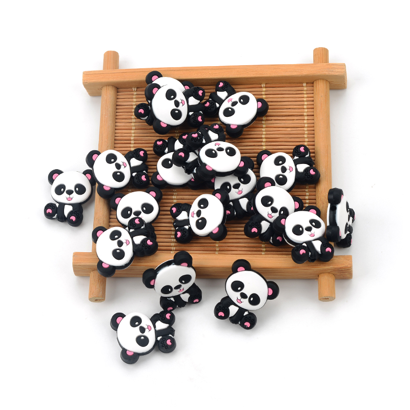 Panda Silicone Beads 5pcs/lot  - Jewelry Making 3 Year Old recensione e prezzo