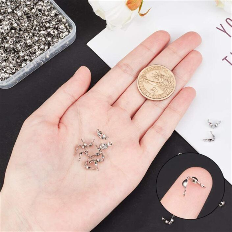 100pcs Stainless Steel Crimp B - Jewelry Making Knots For Clasps recensione e prezzo