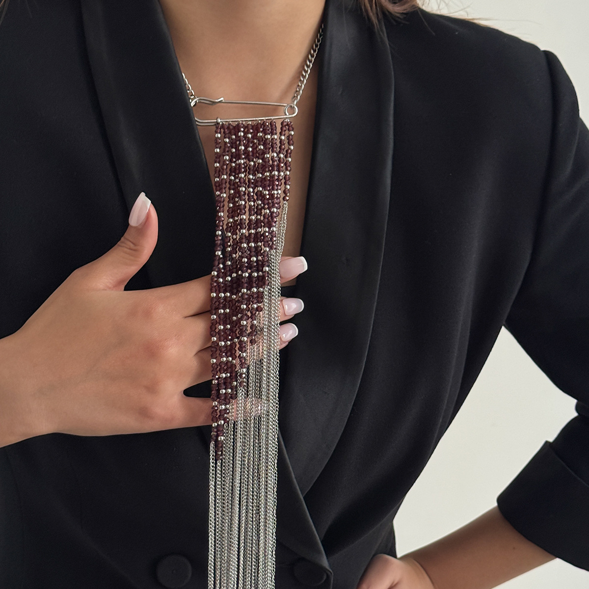 Silver Color Tassel Chain Broo - Jewelry Making Jewelry recensione e prezzo