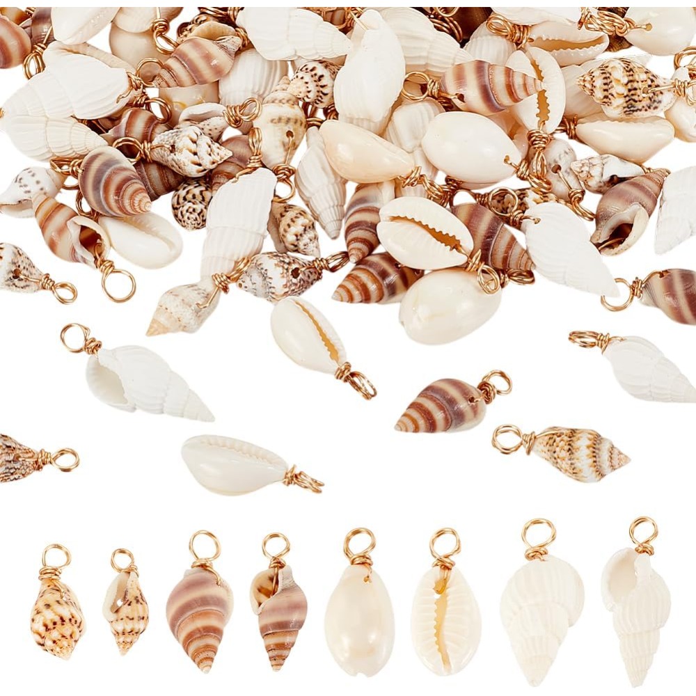 100pcs 4 Styles Natural Shell  - Jewelry Making Online recensione e prezzo