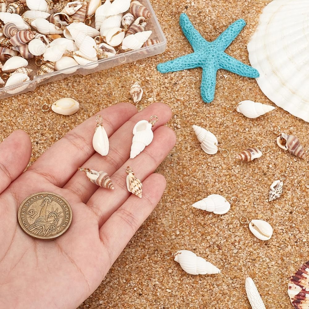 100pcs 4 Styles Natural Shell  - Jewelry Making Online recensione e prezzo