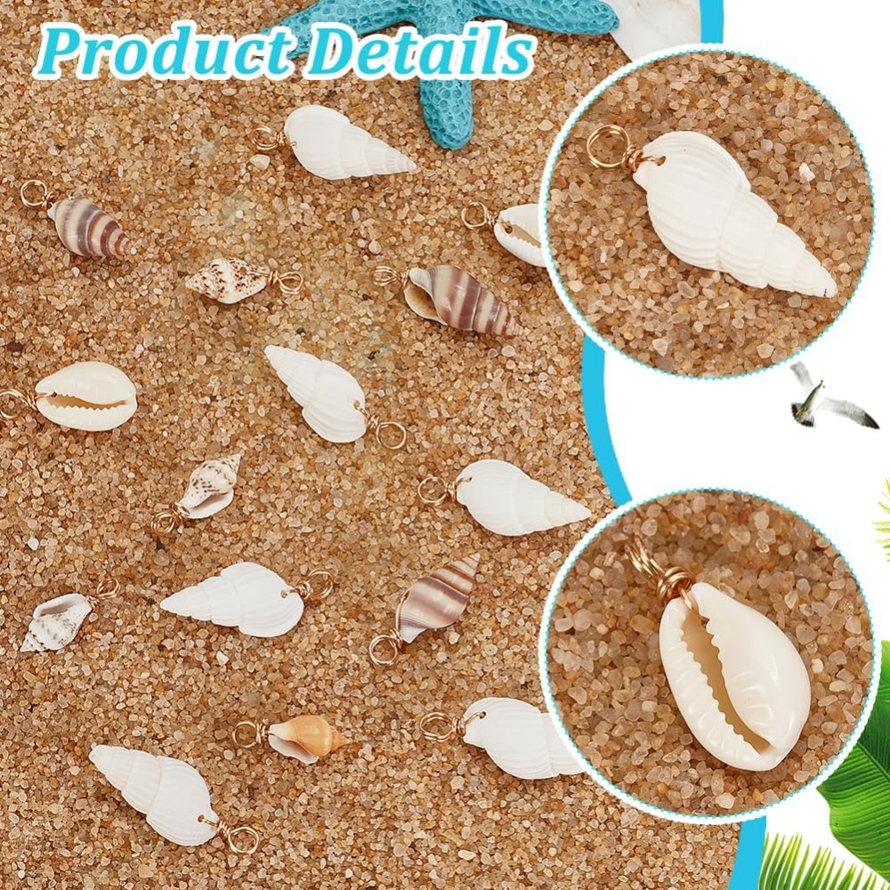 100pcs 4 Styles Natural Shell  - Jewelry Making Online recensione e prezzo