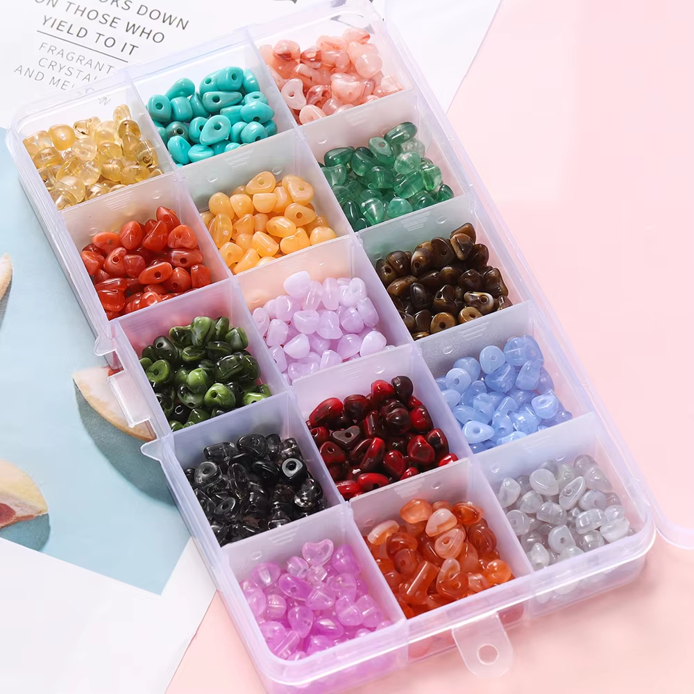 About 525pcs/Box Imitation Nat - Jewelry Making Organizer Box recensione e prezzo