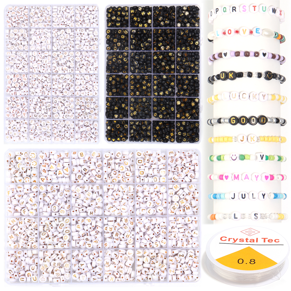 1200pcs/box Acrylic Letter Bea - Jewelry Making Organizer Box recensione e prezzo