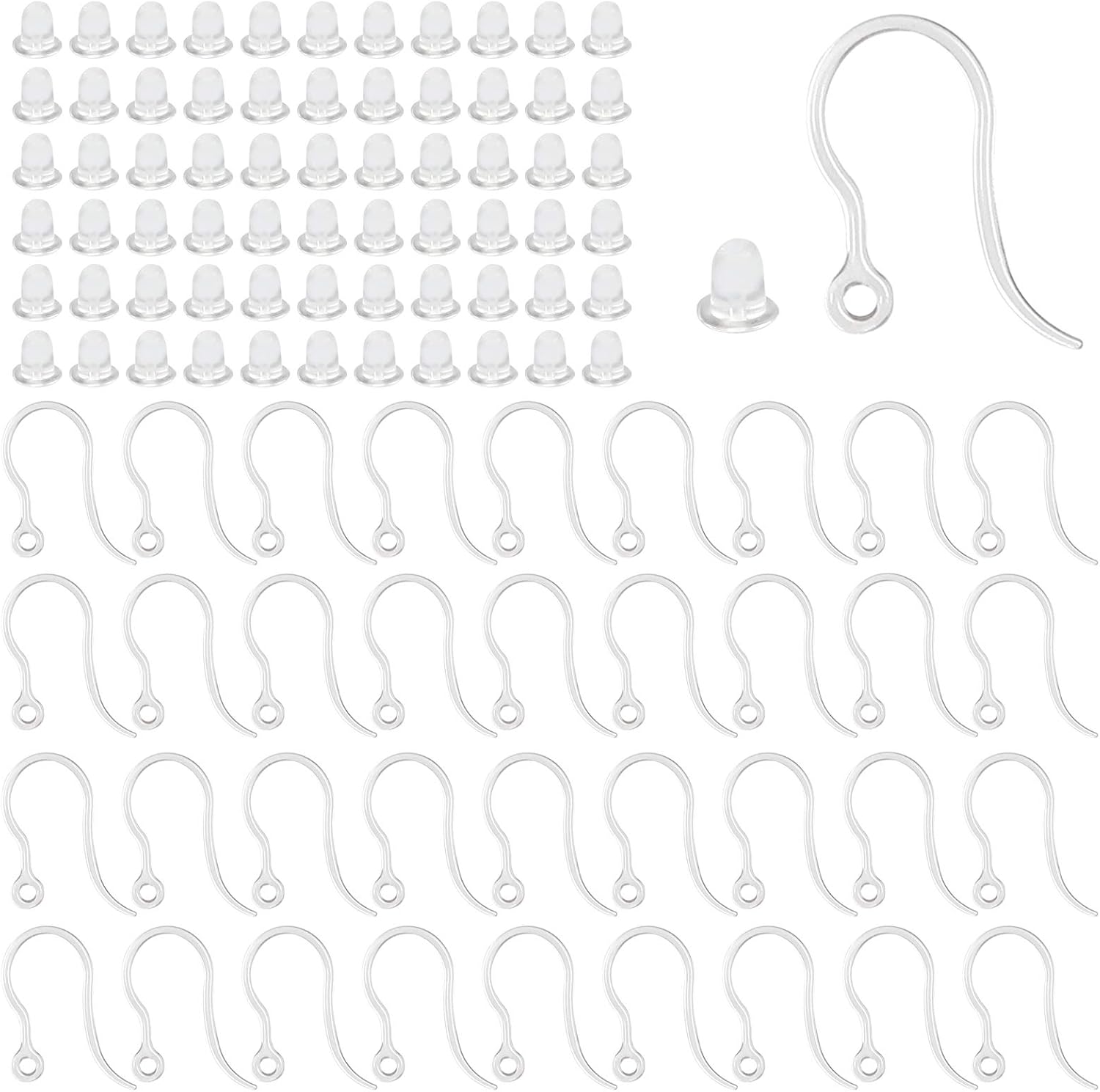 40pcs Clear Plastic Earring Ho - Jewelry Making Resin recensione e prezzo
