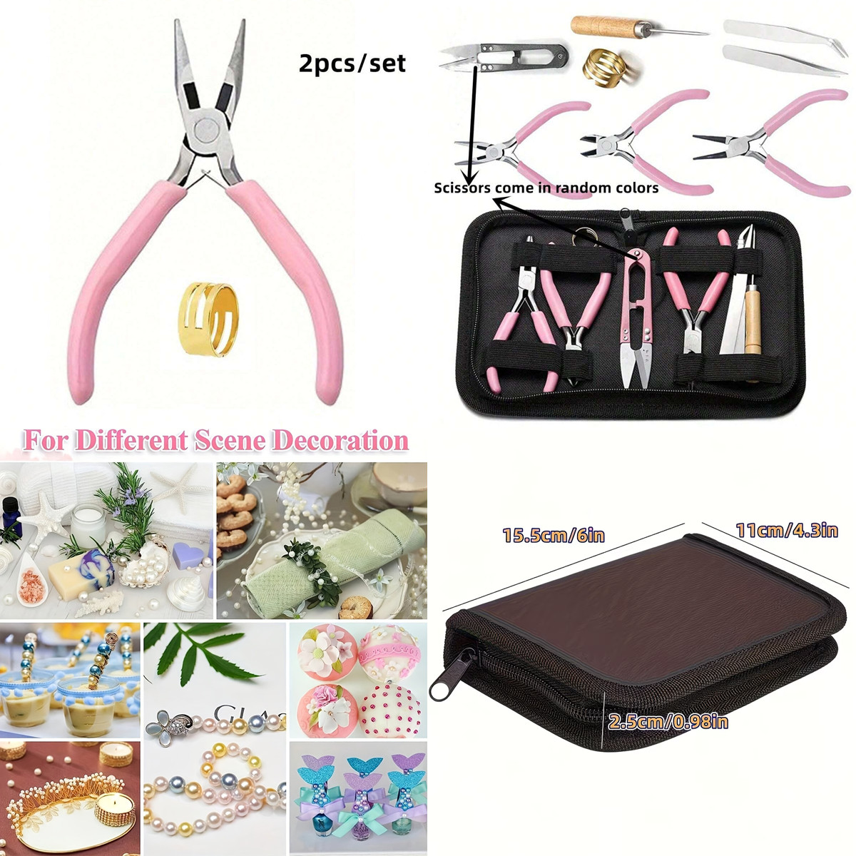 8pcs/set,2pcs/set Pink Senior  - Jewelry Making For Seniors recensione e prezzo