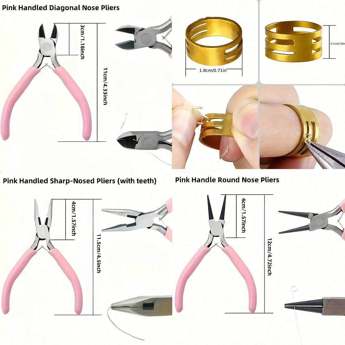 8pcs/set,2pcs/set Pink Senior  - Jewelry Making For Seniors recensione e prezzo