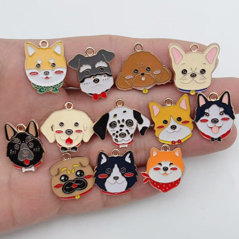 12pcs cartoon pet spotted dog  - Jewelry Making Jewelry recensione e prezzo
