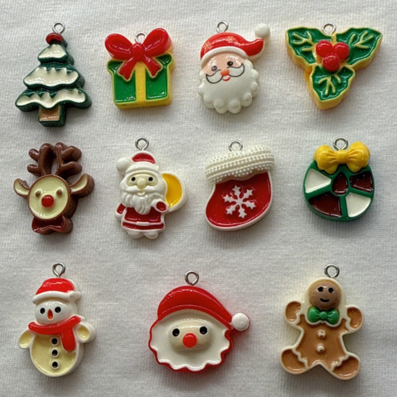 10pcs Christmas Cartoon Series - Jewelry Making Resin recensione e prezzo
