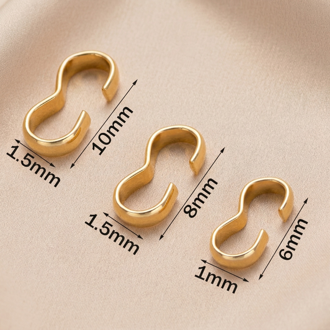 50pcs 18K Gold Plated Brass 8  - Jewelry Making Knots For Clasps recensione e prezzo