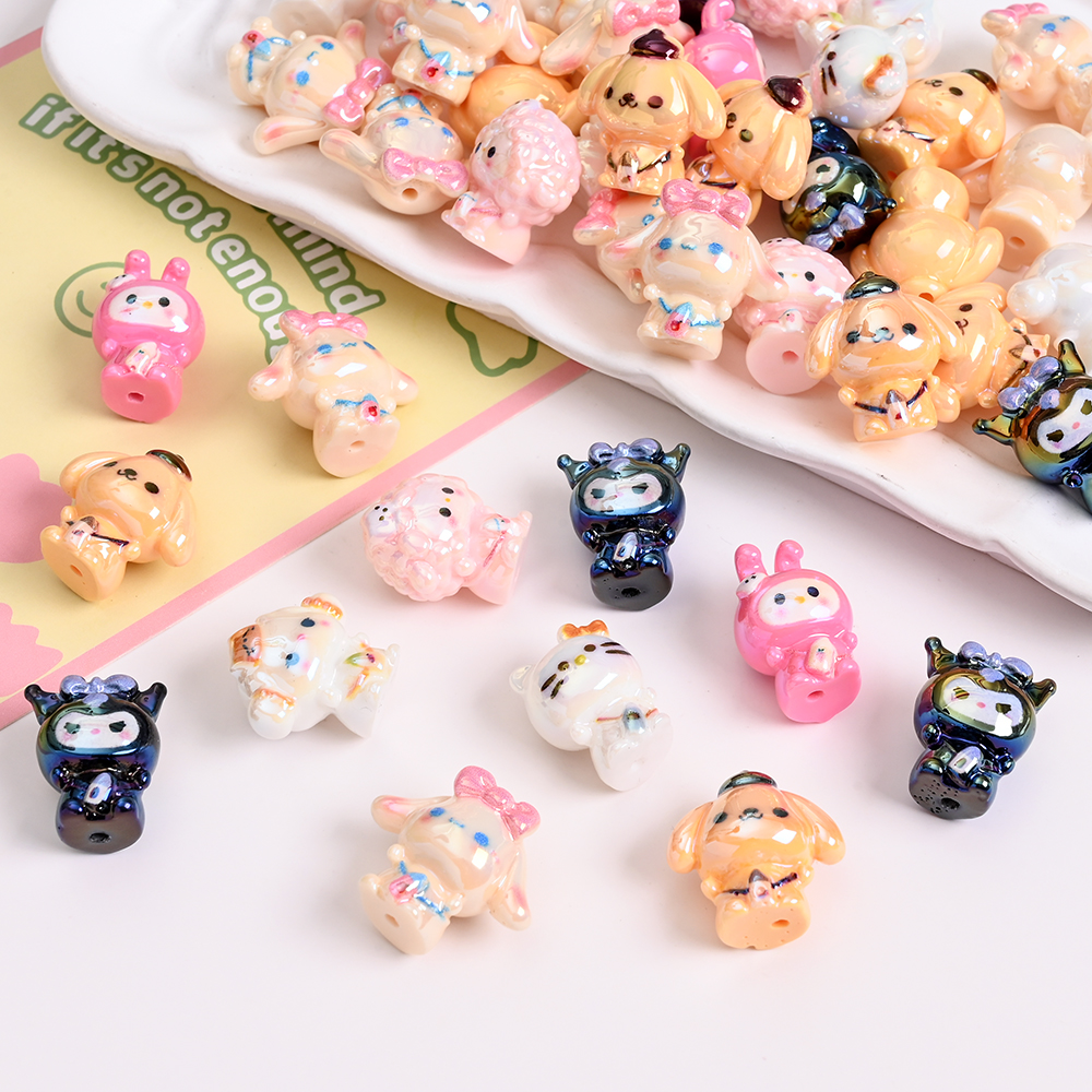 10Pcs Sanrio Resin Focus Bead  - Jewelry Making 3 Year Old recensione e prezzo