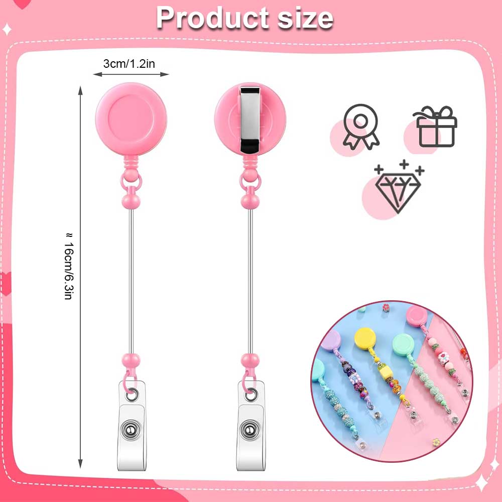 1-3 Pcs Beadable Badge Reels w - Jewelry Making Jewelry recensione e prezzo