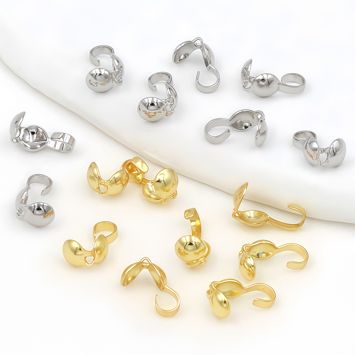 10PCS Brass Crimp End Beads Cl - Jewelry Making Knots For Clasps recensione e prezzo