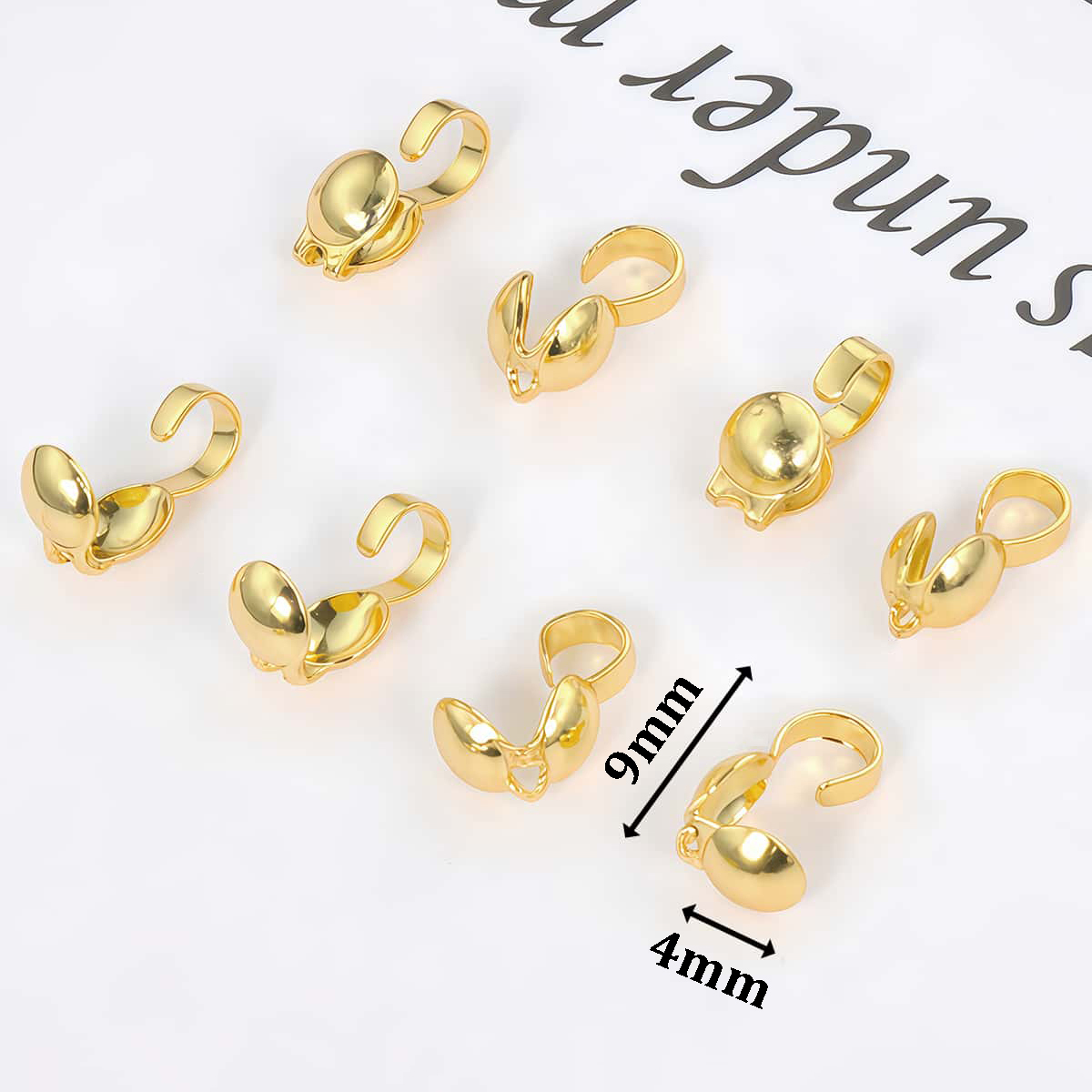10PCS Brass Crimp End Beads Cl - Jewelry Making Knots For Clasps recensione e prezzo