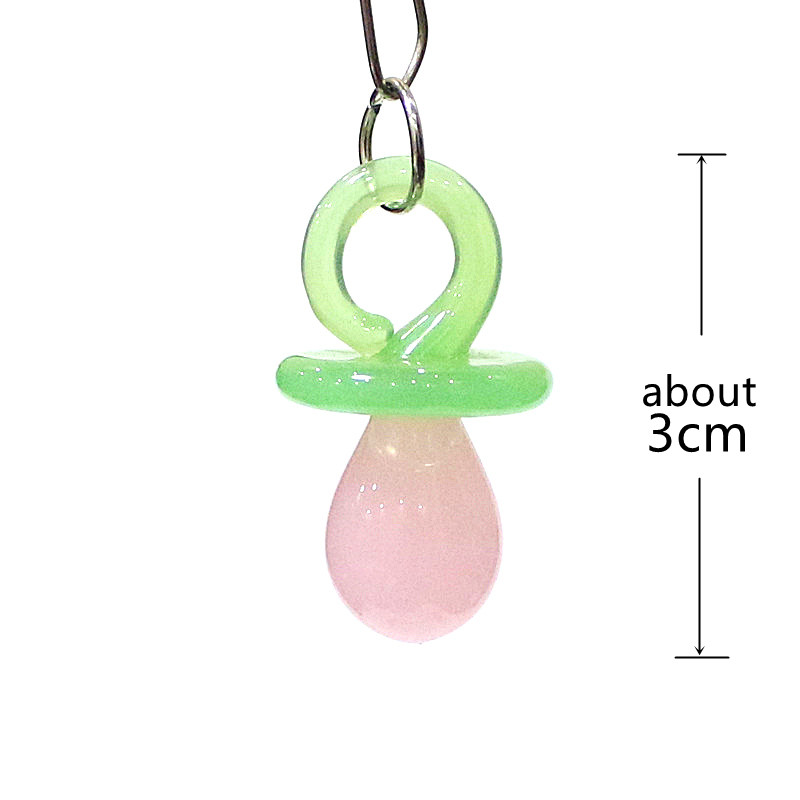 1PC Mini Glass Pacifier Charm  - Jewelry Making 3 Year Old recensione e prezzo