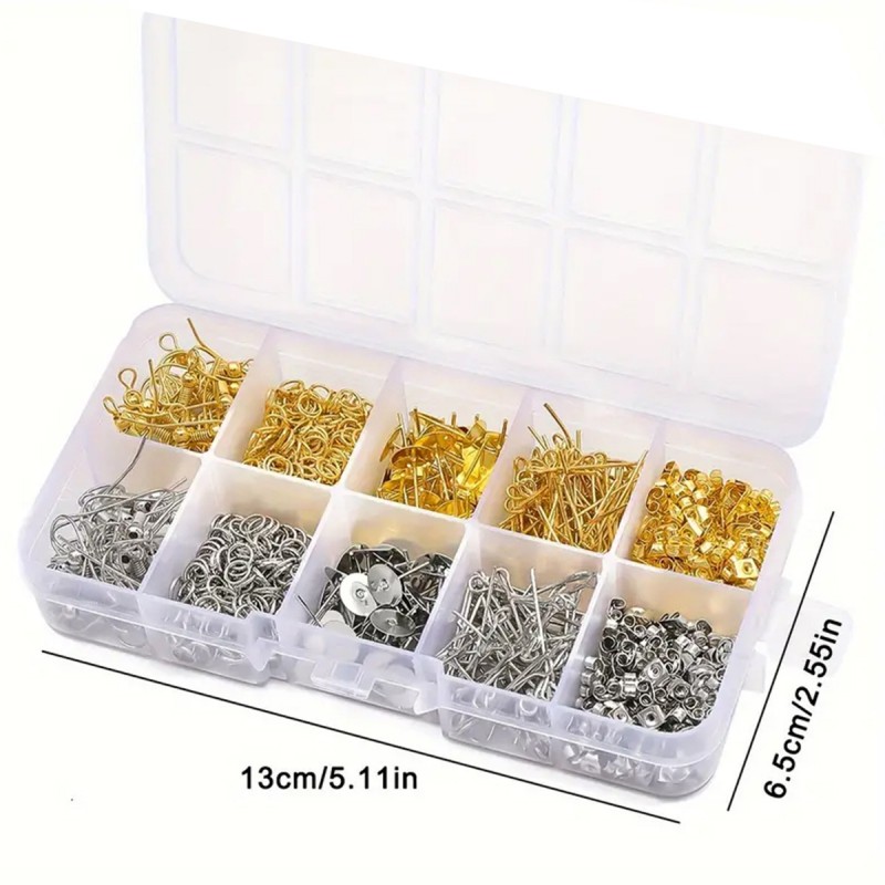 1 Set Box Ear Hook Single Loop - Jewelry Making Organizer Box recensione e prezzo