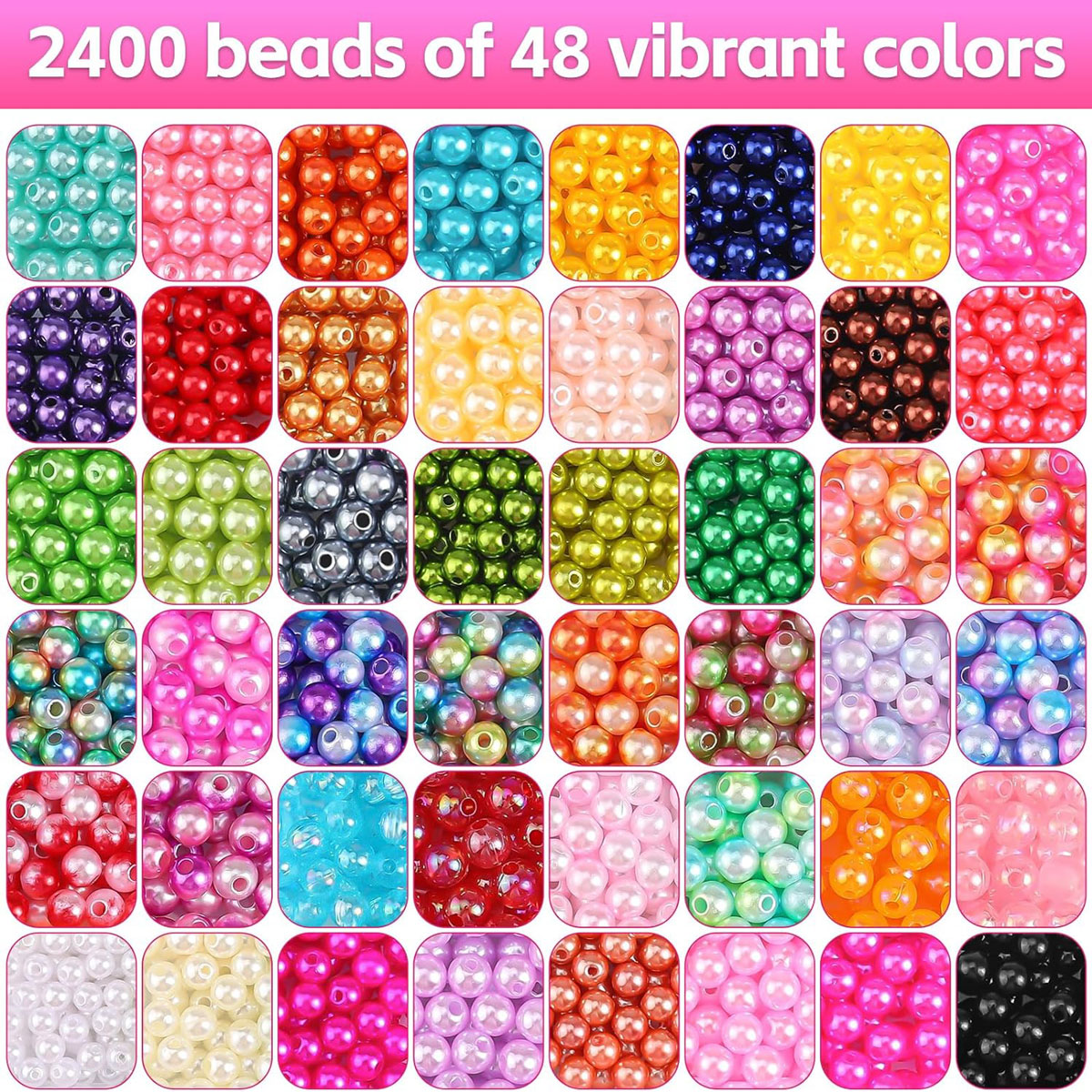 2400PCS 48 Compartments Pearl  - Jewelry Making Organizer Box recensione e prezzo