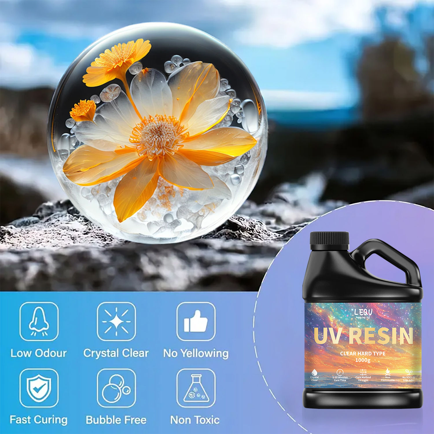 100/200/500/1000g UV Epoxy Res - Jewelry Making Glue recensione e prezzo